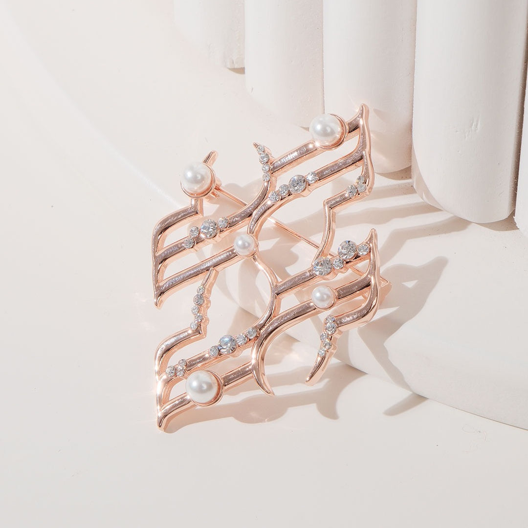 MONOGRAM BROOCH 1 - ROSEGOLD