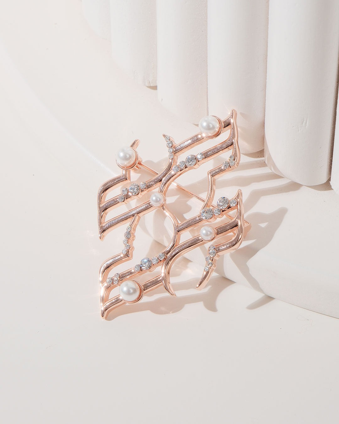 MONOGRAM BROOCH 1 - ROSEGOLD