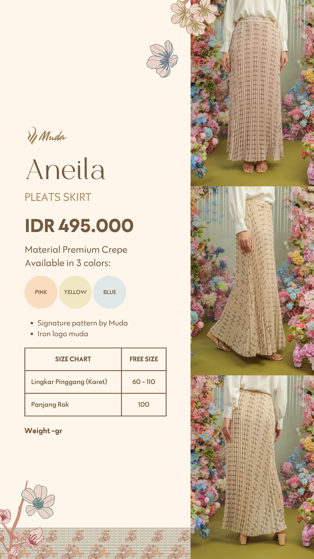 ANEILA PLEATS SKIRT